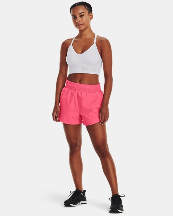 Pantalón corto tejido de 8 cm UA Flex para mujer, Pink, pdpMainDesktop image number 2